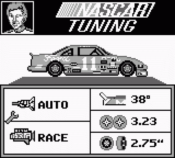 Bill Elliott's NASCAR Fast Tracks Screenshot 6 (Game Boy)