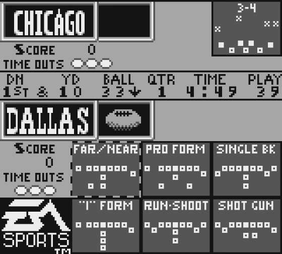 Madden '95 Screenshot 5 (Game Boy)