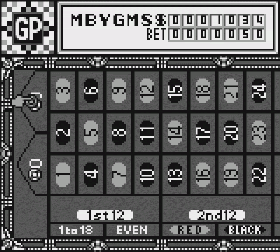 Vegas Stakes Screenshot 5 (Game Boy)