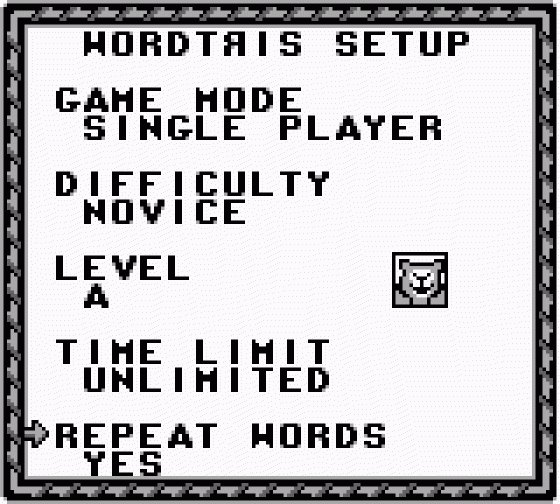 Wordtris Screenshot 10 (Game Boy)