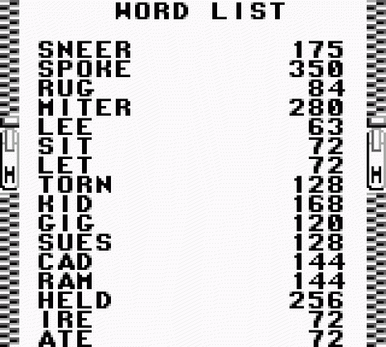 Wordtris Screenshot 16 (Game Boy)
