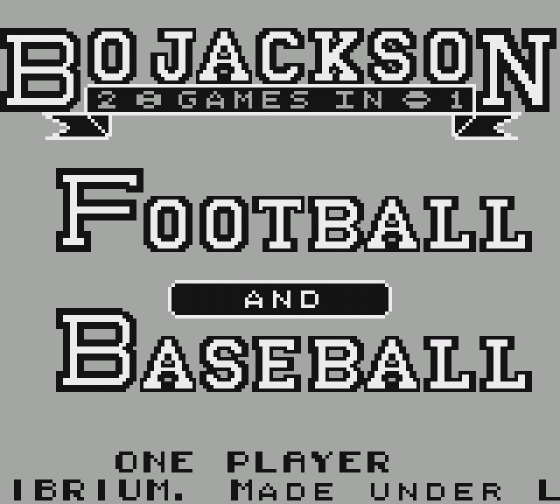 Bo Jackson: Two Games In One