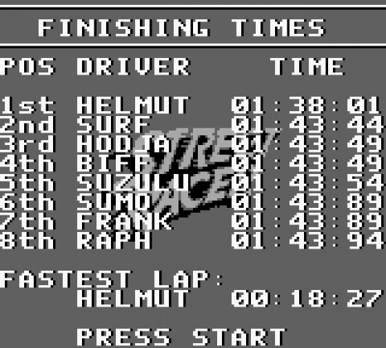 Street Racer Screenshot 9 (Game Boy)