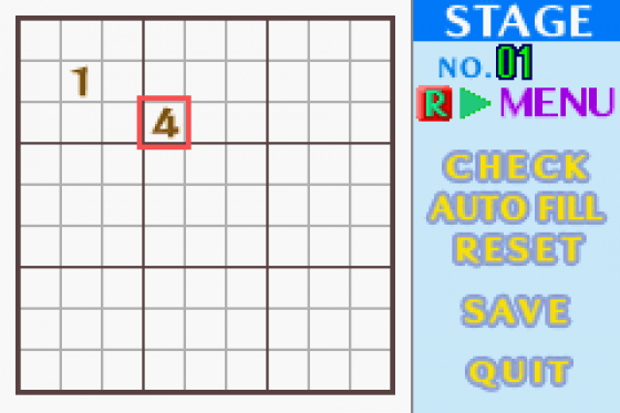 Dr. Sudoku Screenshot 7 (Game Boy Advance)