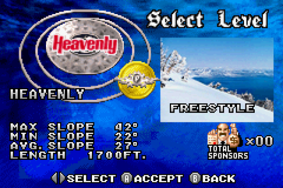 Shaun Palmer's Pro Snowboarder Screenshot 8 (Game Boy Advance)