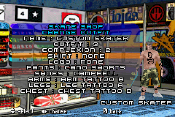 Tony Hawk's Pro Skater 3 Screenshot 26 (Game Boy Advance)