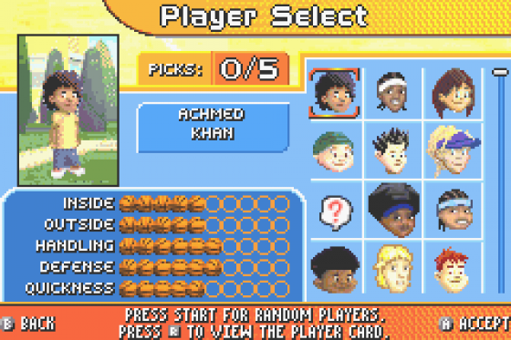 Backyard Sports: NFL Football 2007 Screenshot 8 (Game Boy Advance)