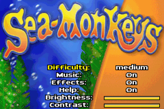 The Amazing Virtual Sea-Monkeys Screenshot 10 (Game Boy Advance)