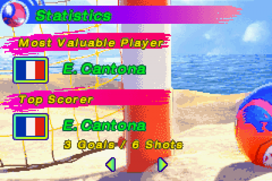 Ultimate Beach Soccer Screenshot 11 (Game Boy Advance)