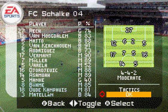 FIFA Soccer 2003 Screenshot 7 (Game Boy Advance)