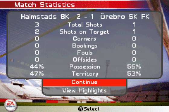 FIFA Soccer 2005 Screenshot 9 (Game Boy Advance)