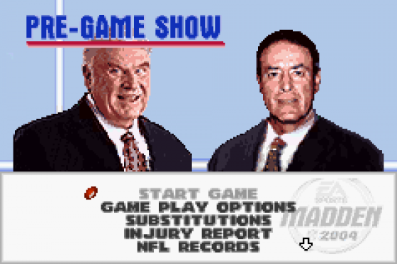 Madden NFL 2004 Screenshot 12 (Game Boy Advance)