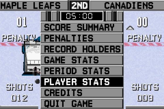 NHL 2002 Screenshot 9 (Game Boy Advance)