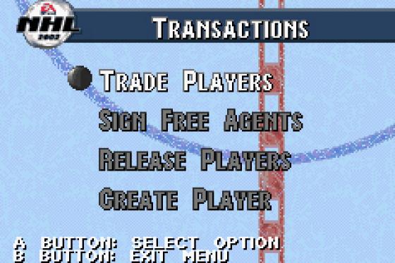 NHL 2002 Screenshot 24 (Game Boy Advance)