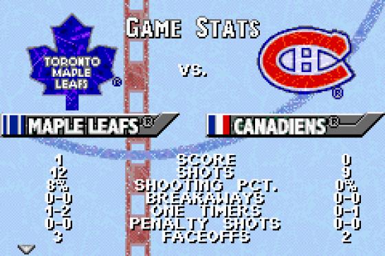 NHL 2002 Screenshot 26 (Game Boy Advance)