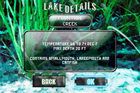 Monster! Bass Fishing Screenshot 12 (Game Boy Advance)