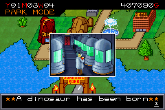 Jurassic Park III: Park Builder Screenshot 11 (Game Boy Advance)