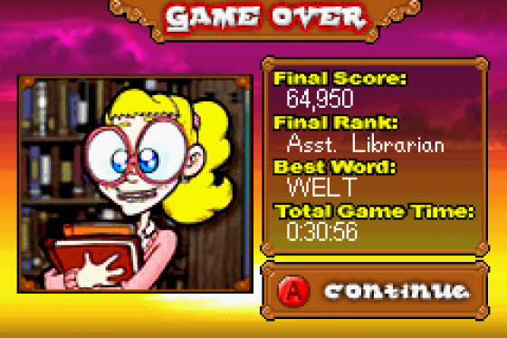 Bookworm Deluxe Screenshot 19 (Game Boy Advance)