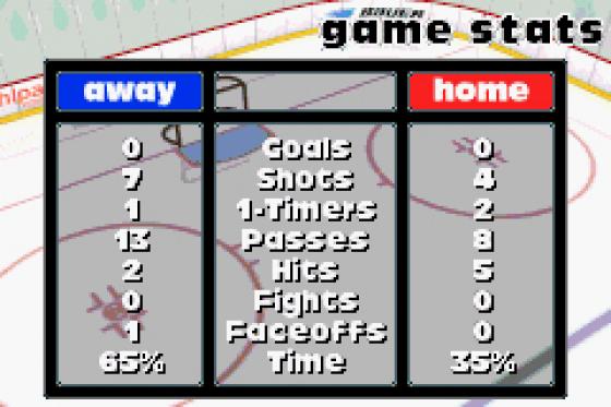 NHL Hitz 20-03 Screenshot 8 (Game Boy Advance)