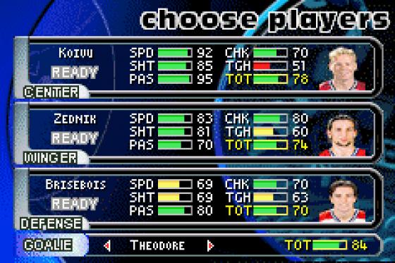 NHL Hitz 20-03 Screenshot 13 (Game Boy Advance)