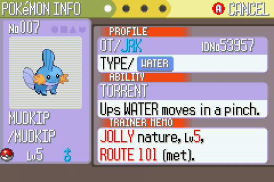 Pokémon Sapphire Version Screenshot 8 (Game Boy Advance)