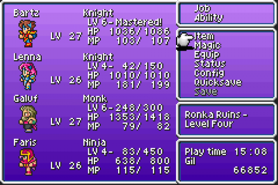 Final Fantasy V Advance Screenshot 21 (Game Boy Advance)