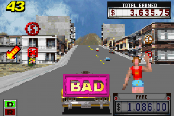 Crazy Taxi: Catch A Ride! Screenshot 6 (Game Boy Advance)