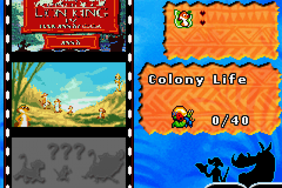 The Lion King 1 And A Half Screenshot 6 (Game Boy Advance)