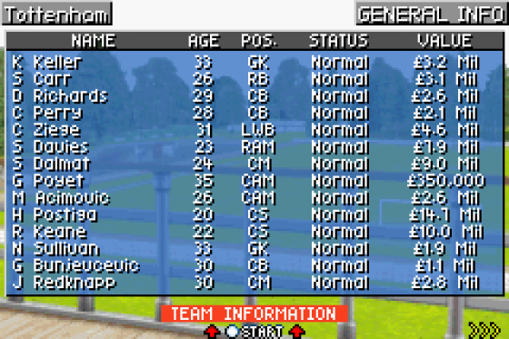 Premier Manager 2003-04 Screenshot 5 (Game Boy Advance)