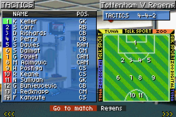 Premier Manager 2003-04 Screenshot 7 (Game Boy Advance)