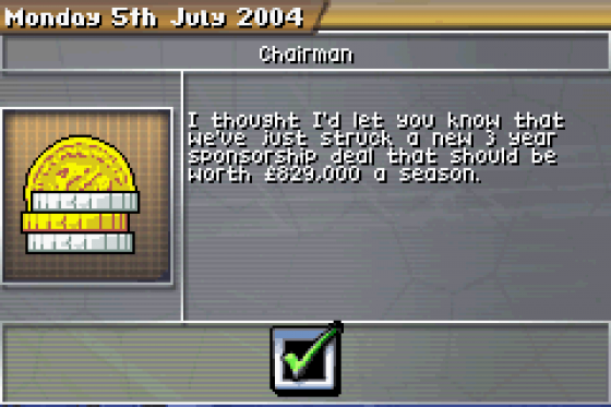 Premier Manager 2004-2005 Screenshot 9 (Game Boy Advance)