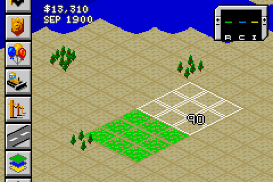 Sim City 2000 Screenshot 7 (Game Boy Advance)