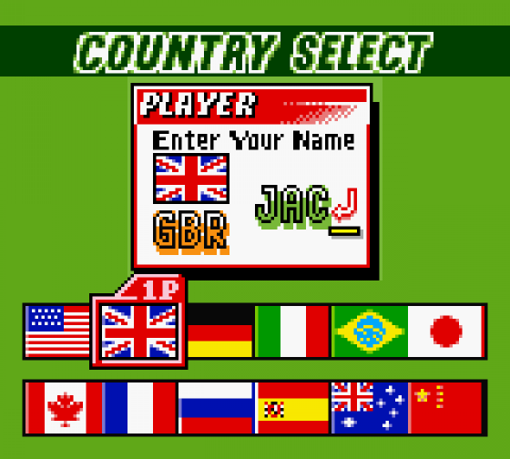 ESPN International Track & Field Screenshot 16 (Game Boy Color)