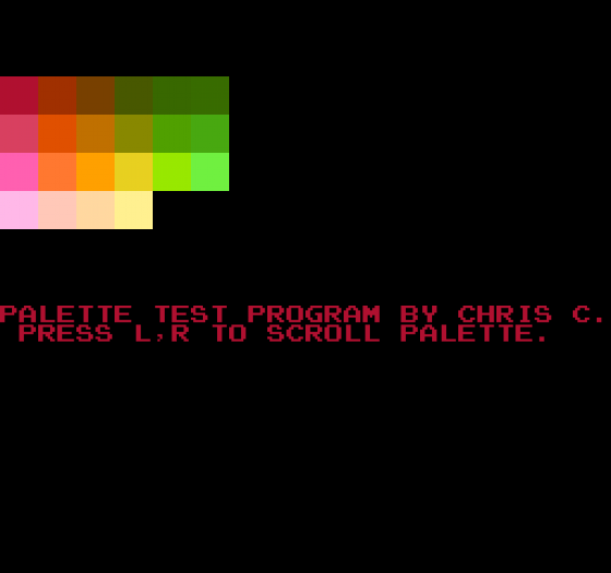 Palette Test Program