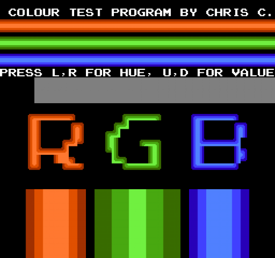 RGB Colour Test Program