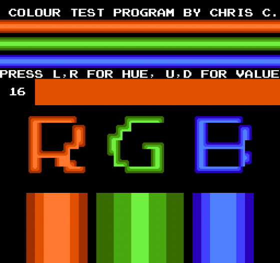 RGB Colour Test Program