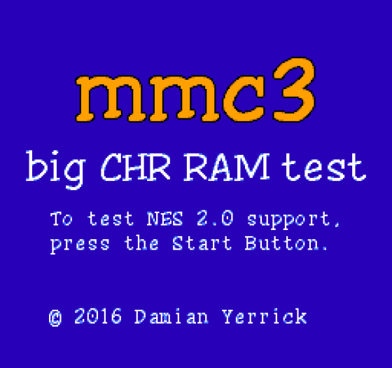 MMC3 Big Chr RAM Test