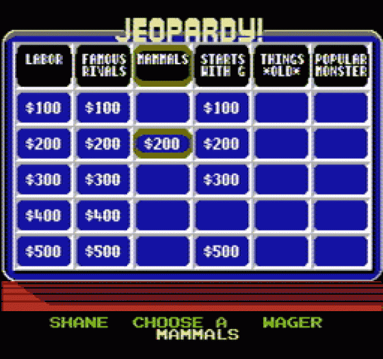 Jeopardy! Screenshot 7 (Nintendo (US Version))