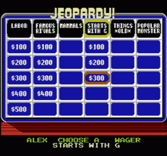 Jeopardy! Screenshot 8 (Nintendo (US Version))