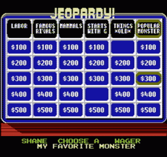 Jeopardy! Screenshot 55 (Nintendo (US Version))