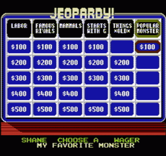 Jeopardy! Screenshot 74 (Nintendo (US Version))