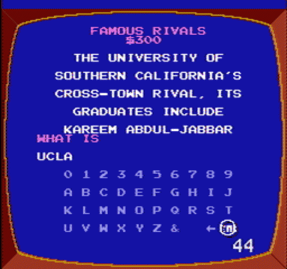 Jeopardy! Screenshot 139 (Nintendo (US Version))