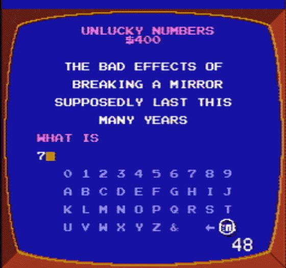 Jeopardy! Screenshot 250 (Nintendo (US Version))