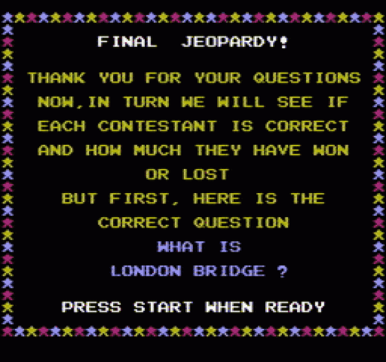 Jeopardy! Screenshot 313 (Nintendo (US Version))