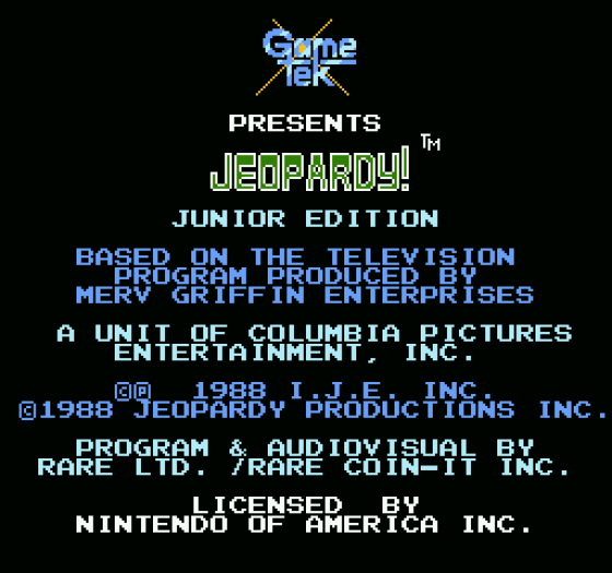 Jeopardy! Junior Edition Screenshot 16 (Nintendo (US Version))