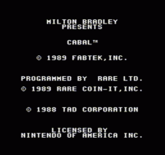 Cabal Screenshot 20 (Nintendo (US Version))