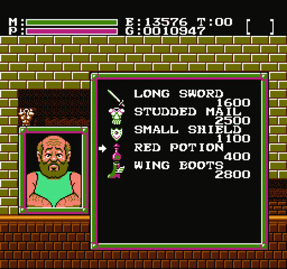 Faxanadu Screenshot 320 (Nintendo (US Version))