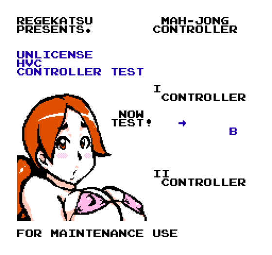 Unlicense HVC Controller Test Screenshot 1 (Nintendo (US Version))