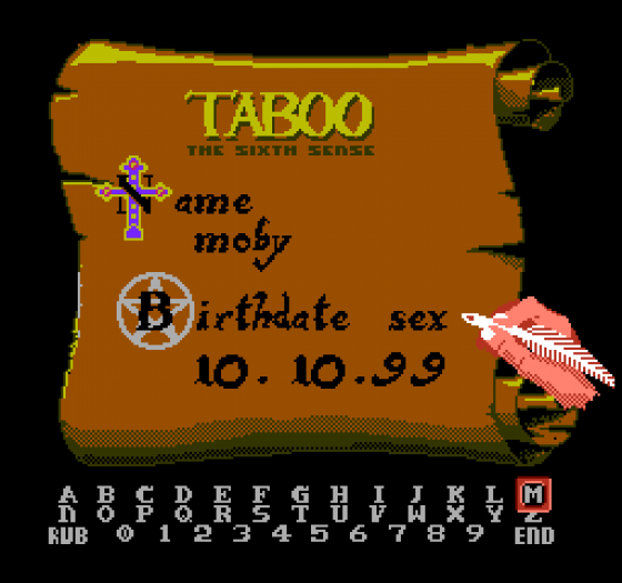Taboo: The Sixth Sense Screenshot 6 (Nintendo (US Version))