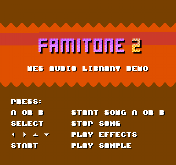 Famitone 2 - NES Audio Library Demo Screenshot 1 (Nintendo (US Version))